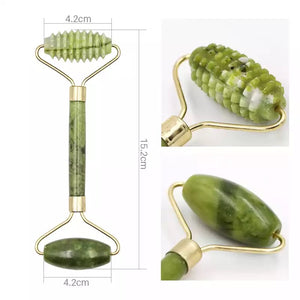 Jade Roller grün, glatt & gewalzt / reinigend & durchblutungsfördernd