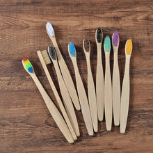 Charger l&#39;image dans la galerie, Brosses à dents en bambou de différentes couleurs / pour adultes
